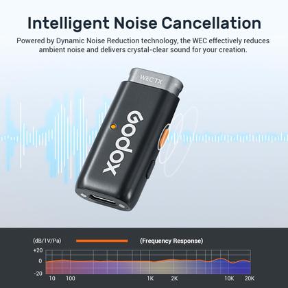Imagem de Microfone de lapela sem fio GODOX WEC com cancelamento de ruído