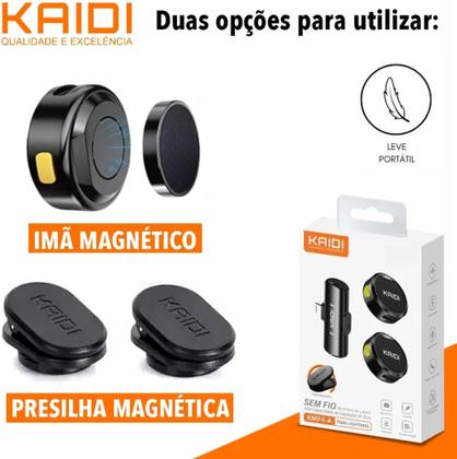 Imagem de Microfone de Lapela Sem Fio Kit c/ 2 Un Para iPhone IOS 8 ao 14 com Conexão Lightning