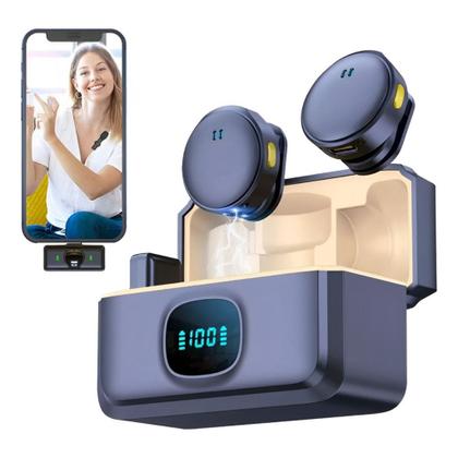 Imagem de Microfone De Lapela Wireless Para Iphone E Android Sem Fio Anti Ruído