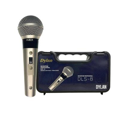 Imagem de Microfone De Mão Dylan Dls-8 C/ Chave On/off Prata Champanhe