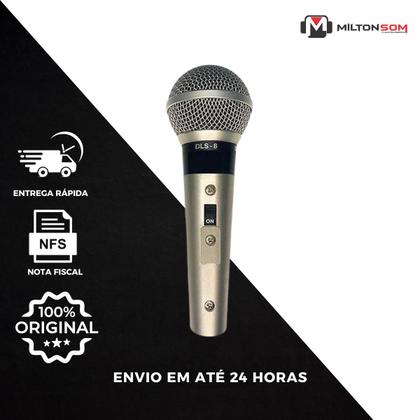 Imagem de Microfone De Mão Dylan Dls-8 C/ Chave On/off Prata Champanhe