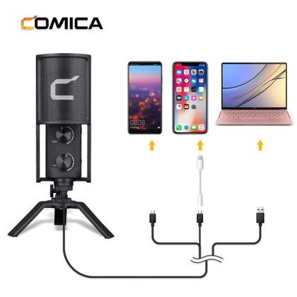 Imagem de Microfone de Mesa USB Comica STM-USB PC e SmartPhones USB-C