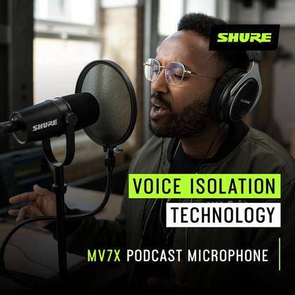 SHURE MV7X PODCAST その他セット SHURE MV7X スタンド・ケーブルセット ポッドキャスト用マイクロホン