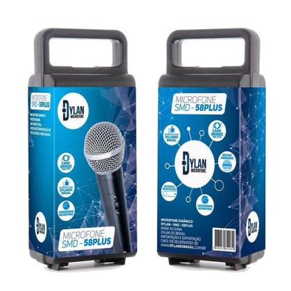 Imagem de Microfone Dinâmico Com Cabo 3m Dylan SMD-58 Plus Preto