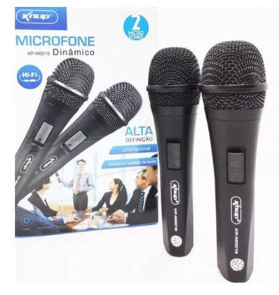 Imagem de Microfone Dinâmico Profissional Com Fio KNUP M0015: Performance Sem Igual!