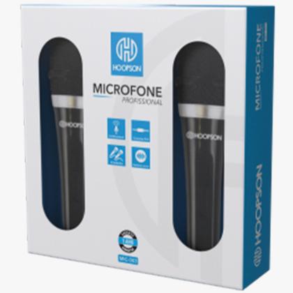 Imagem de Microfone Duplo Com Fio P10 Hoopson Mic-003 Cabo 3 Mt Preto