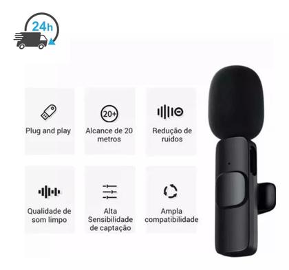 Imagem de Microfone Duplo de Lapela Profissional Android B-Max