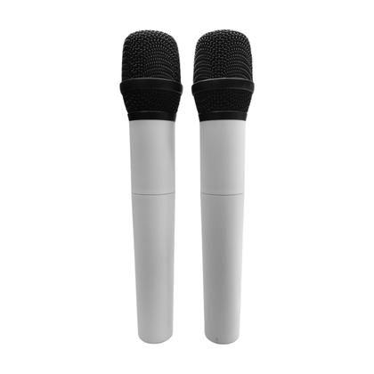Imagem de Microfone Duplo de Mão Sem Fio AR200 Branco - LESON