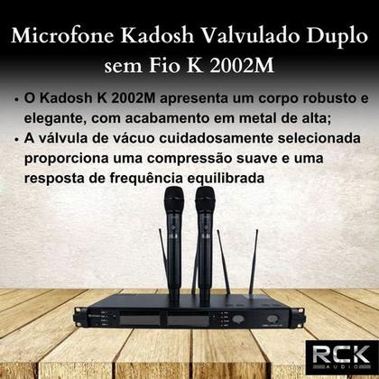 Imagem de Microfone Duplo Kadosh K 2002m Preto Duplo Mão Uhf Profissional