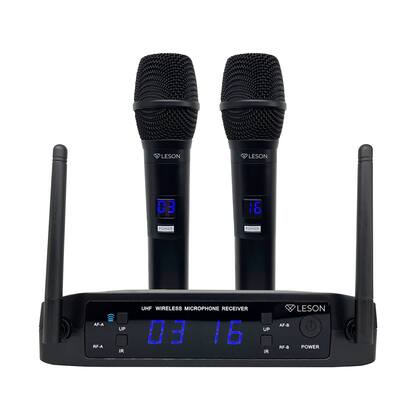 Imagem de Microfone Duplo Sem Fio Digital 32 Frequências Ls916 Leson