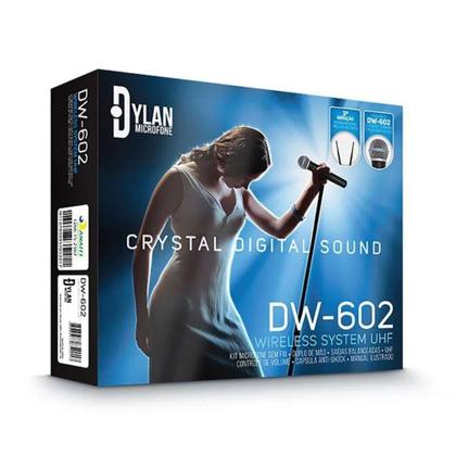 Imagem de Microfone Duplo Sem Fio Dylan DW602 Profissional Uhf Mão