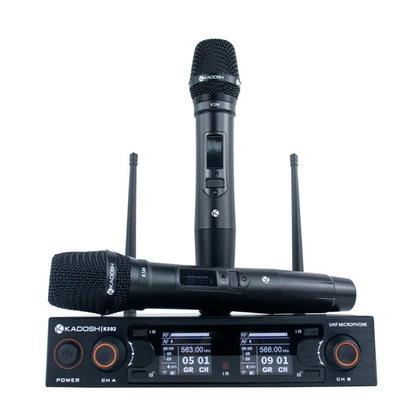 Imagem de Microfone duplo sem fio kadosh k 502m bastao recarregavel