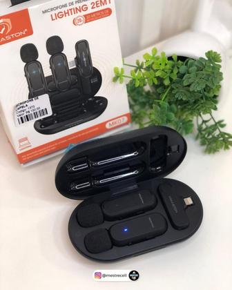 Imagem de Microfone Duplo sem Fio Lapela Bluetooth PC android e iOs