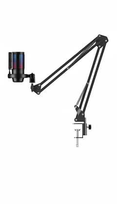 Microfone Gamer Condensador Usb Havit Gk50 Pro Rgb Preto