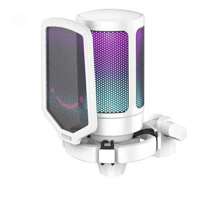 Imagem de Microfone Gamer Fifine Ampligame A6T, RGB, USB, White, Com Braço Articulado