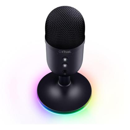 Imagem de Microfone Gamer GXTrust 234 Yunix, RGB, Compacto, Filtro Pop Integrado, Botão de Mudo, USB, Preto - 25372