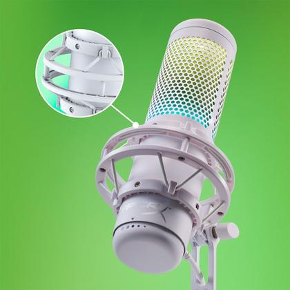 Microfone Gamer HyperX QuadCast S Podcast, Antivibração, LED RGB