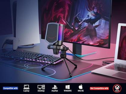 Imagem de Microfone Gamer Rgb Fifine Condensador Multi-padrão Ampli Game A6V