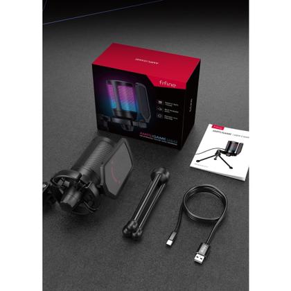 Imagem de Microfone Gamer Rgb Fifine Condensador Multi-padrão Ampli Game A6V