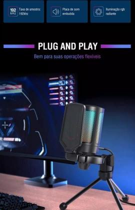 Imagem de Microfone Gamer Rgb Fifine Condensador Multi-Padrão Ampli