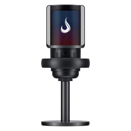 Imagem de Microfone Gamer Rise Mode Elite 05 RGB, USB-C, Condensador, Filtro Anti-Ruído, Preto - RM-ME-05-B