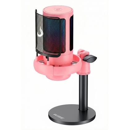 Imagem de Microfone Gamer Rise Mode Elite 05 RGB, USB-C Condensador, Setup Pink, Rosa - RM-ME-05-PK