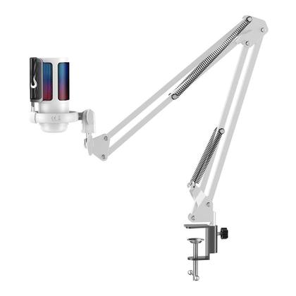 Imagem de Microfone Gamer Rise Mode Elite 08 RGB, com Suporte de Mesa, USB-C, Branco - RM-ME-08-W