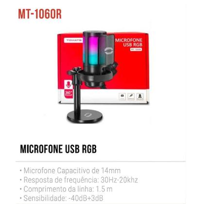 Imagem de Microfone Gamer USB Plug and Play Preto