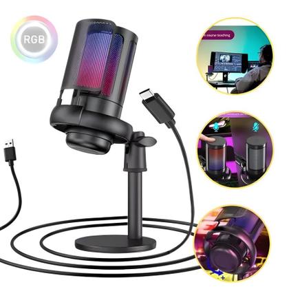 Imagem de Microfone Gamer USB Plug and Play Preto
