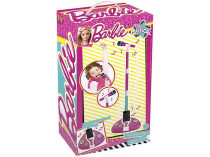 Imagem de Microfone Infantil Barbie Fabuloso com Pedestal