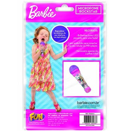Imagem de Microfone Infantil Barbie Rockstar FUN F0020-0