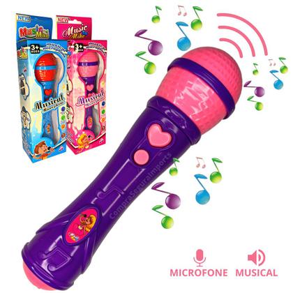 Microfone Infantil Que Sai a Voz e Musical Brinquedo Karaoke Cantor Rock Pop Criança - Nibus Imagem de Microfone Infantil Que Sai a Voz e Musical Brinquedo Karaoke Cantor Rock Pop Criança