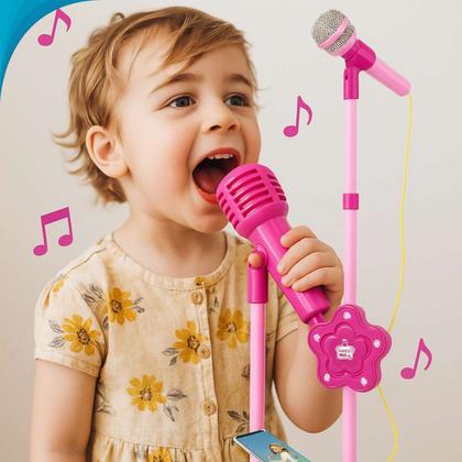 Imagem de Microfone Infantil Rosa Para Menina Dia Das Crianças