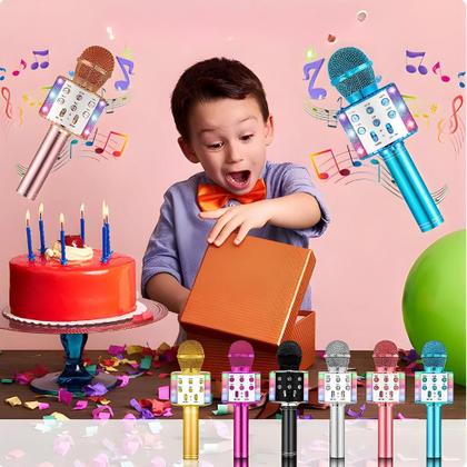 Imagem de Microfone Karaokê Bluetooth Efeito De Voz Recarregável Modo Selfie