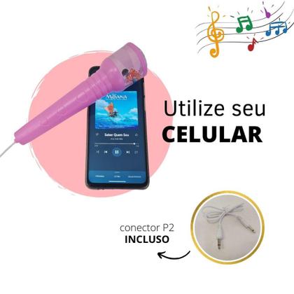 Imagem de Microfone Karaokê C/ Pedestal Menina Use No Celular - Art Brink