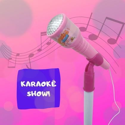 Imagem de Microfone Karaokê C/ Pedestal Menina Use No Celular - Art Brink