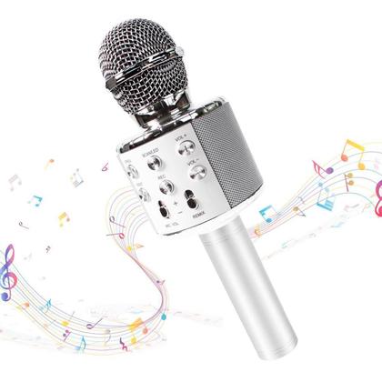 Imagem de Microfone Karaokê Infantil Portátil Com Luzes Led Efeitos