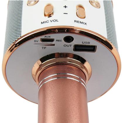 Imagem de Microfone Karaokê Infantil Ws858 Rose Sem Fio Com Bluetooth