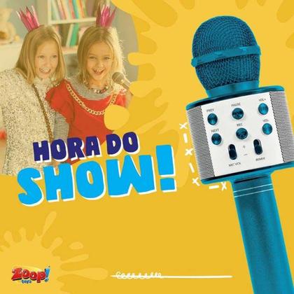 Imagem de Microfone Karaokê S/ Fio Bluetooth Portátil Recarregável USB
