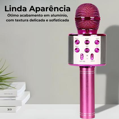Imagem de Microfone Karaoke Sem Fio Bluetooh Infantil Minimen Mixer