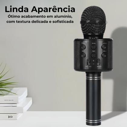 Imagem de Microfone Karaoke Sem Fio Bluetooh Infantil Minimen Mixer