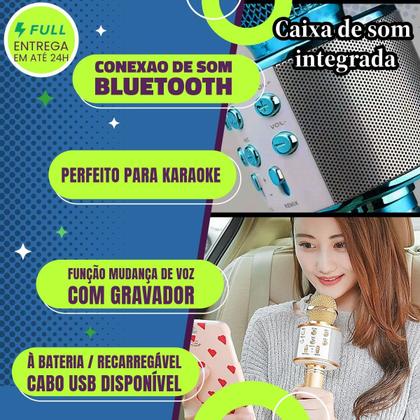 Imagem de Microfone Karaoke Sem Fio Microfone Bluetooth - Rose