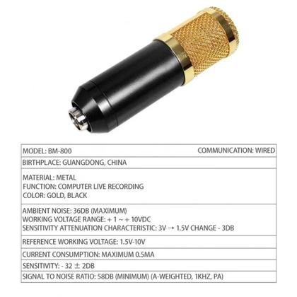 Imagem de Microfone keedi-mic800 Com Braço Articulado + Kit Interface Mesa V8