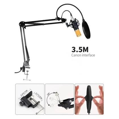Imagem de Microfone keedi-mic800 Com Braço Articulado + Kit Interface Mesa V8