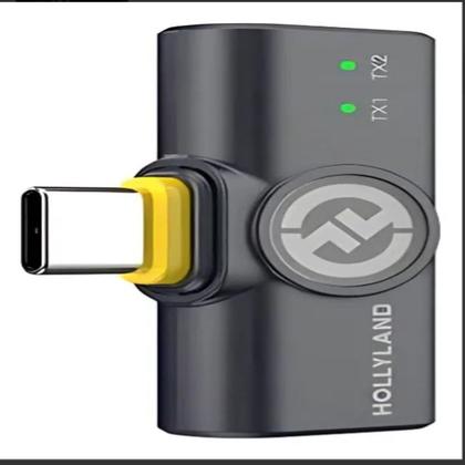 Imagem de Microfone Lapela Duplo Hollyland Lark M2 Wireless Para Câmeras E Filmadoras preto