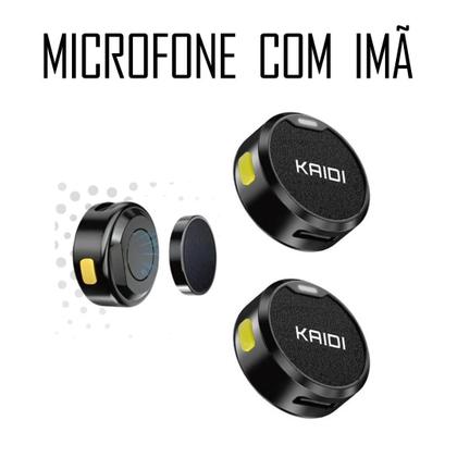 Imagem de Microfone Lapela Duplo Sem fio Redondo Compatível com iPhones até o 14 Lightning
