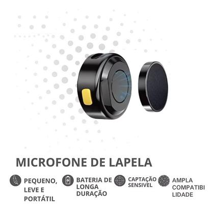 Imagem de Microfone Lapela Duplo Sem fio Wireless Tipo C Para Smartphones