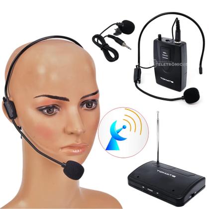 Imagem de Microfone lapela paletó Sem Fio Headset Profissional Antena wireless Alta Qualidade - MT2201