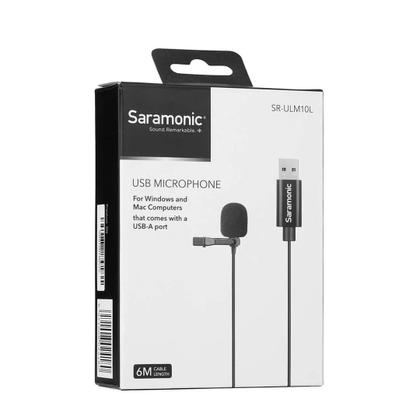 Imagem de Microfone lapela plug usb de 6m para computador