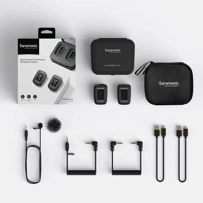 Imagem de Microfone lapela sem fio com receptor p/ câmeras e celulares